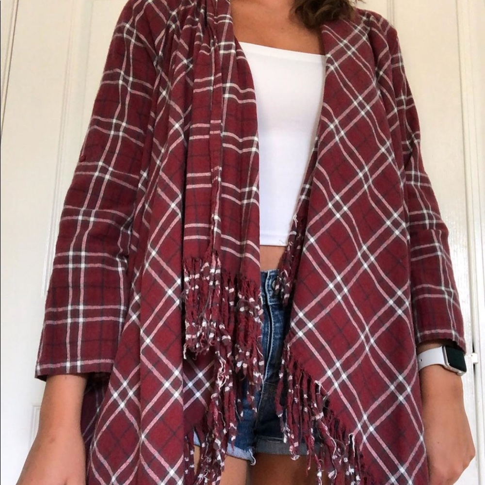 flannel cardigan